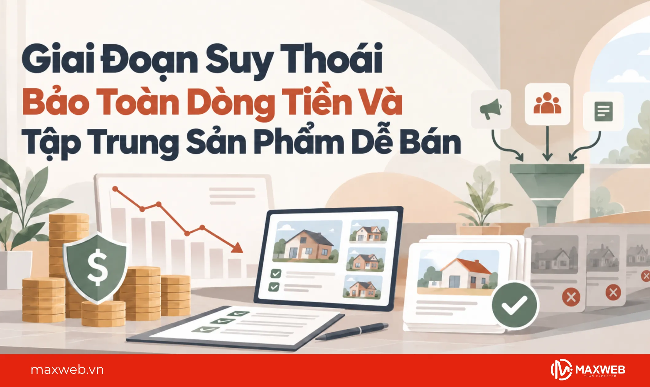 bảo toàn dòng tiền và tập trung sản phẩm dễ bán