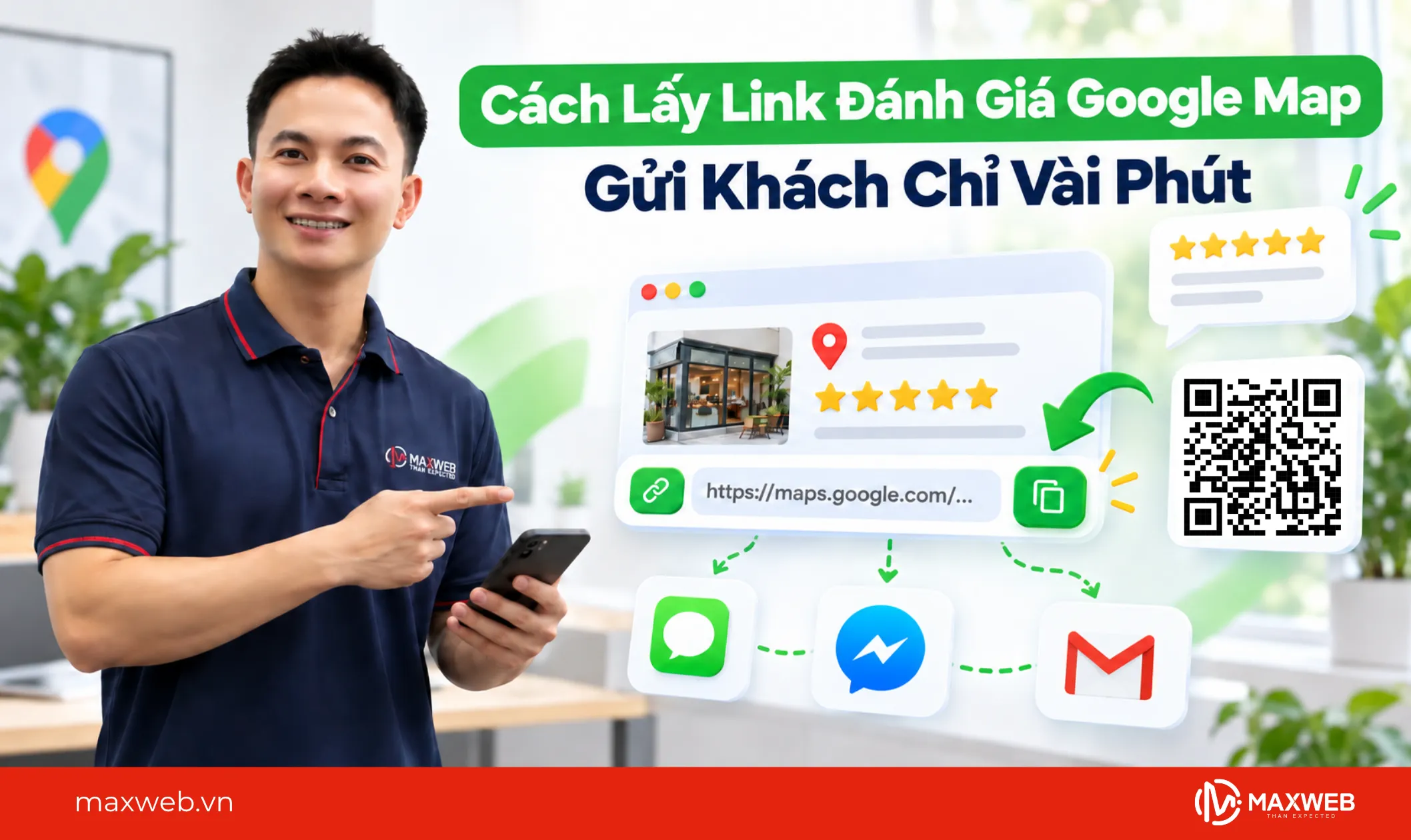 cách lấy link đánh giá google map
