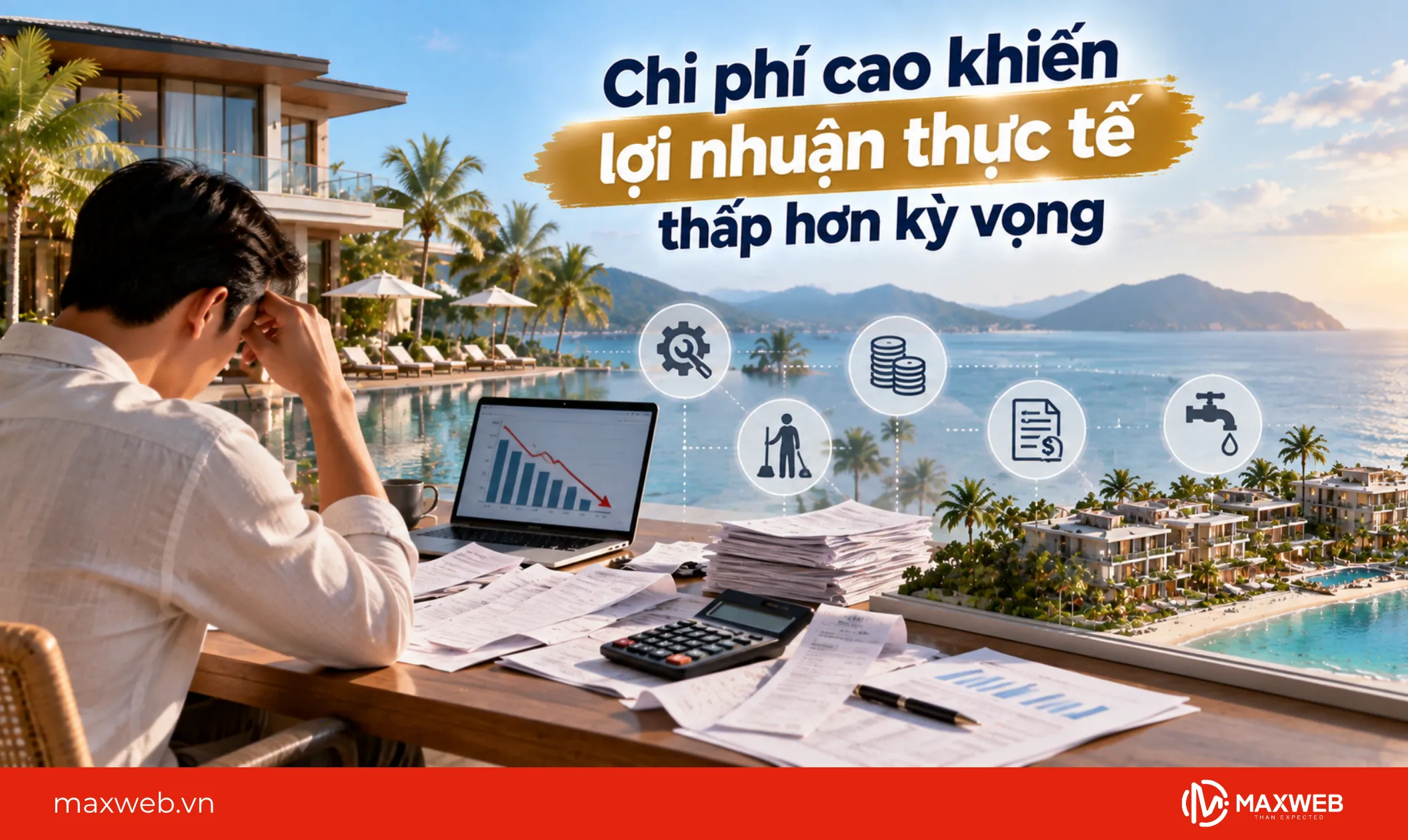 chi phí cao khiến lợi nhuận thực tế thấp hơn kỳ vọng