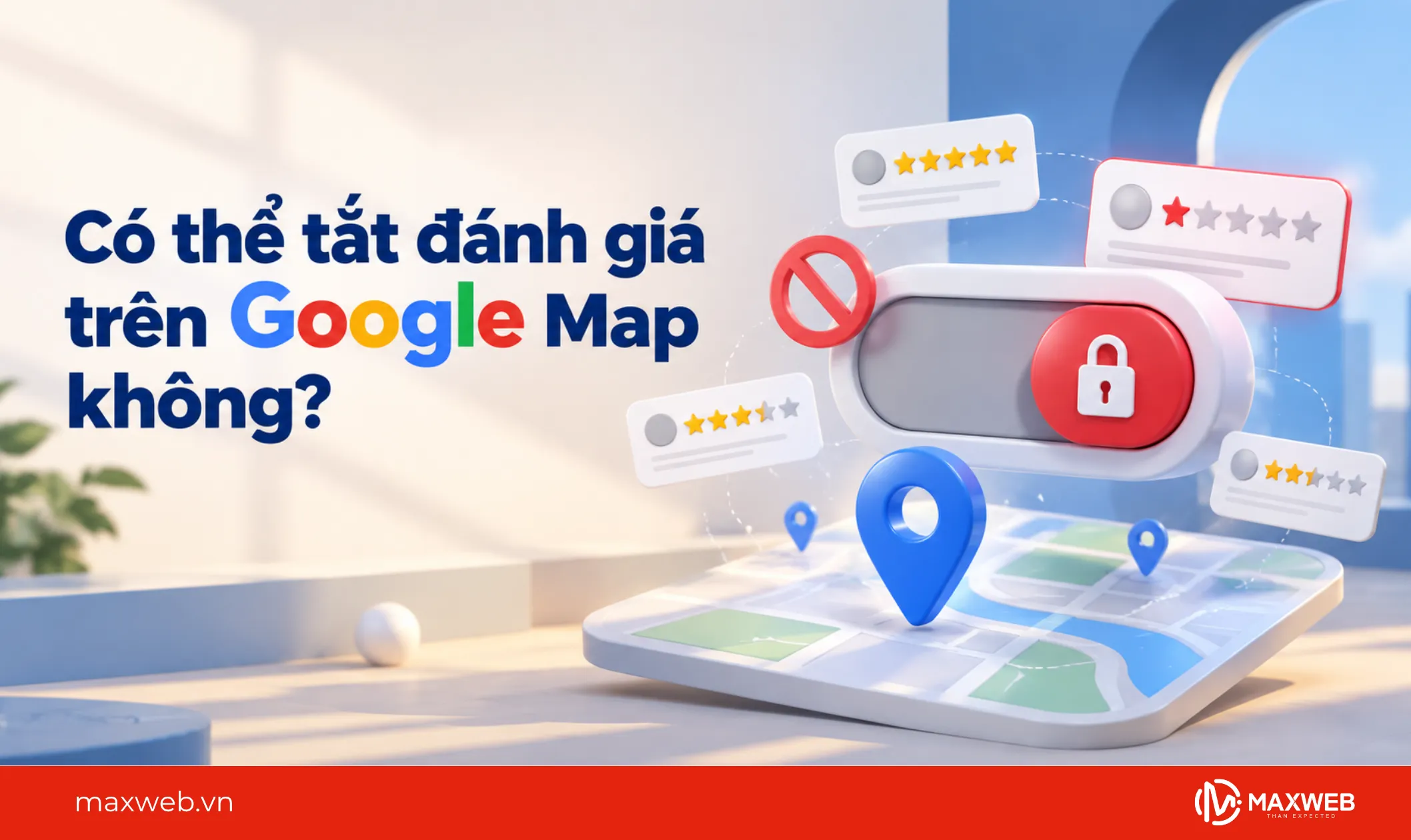 có thể tắt đánh giá trên google map không