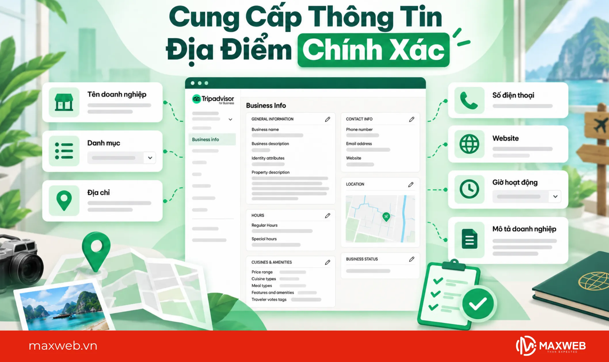 cung cấp thông tin, địa điểm chính xác