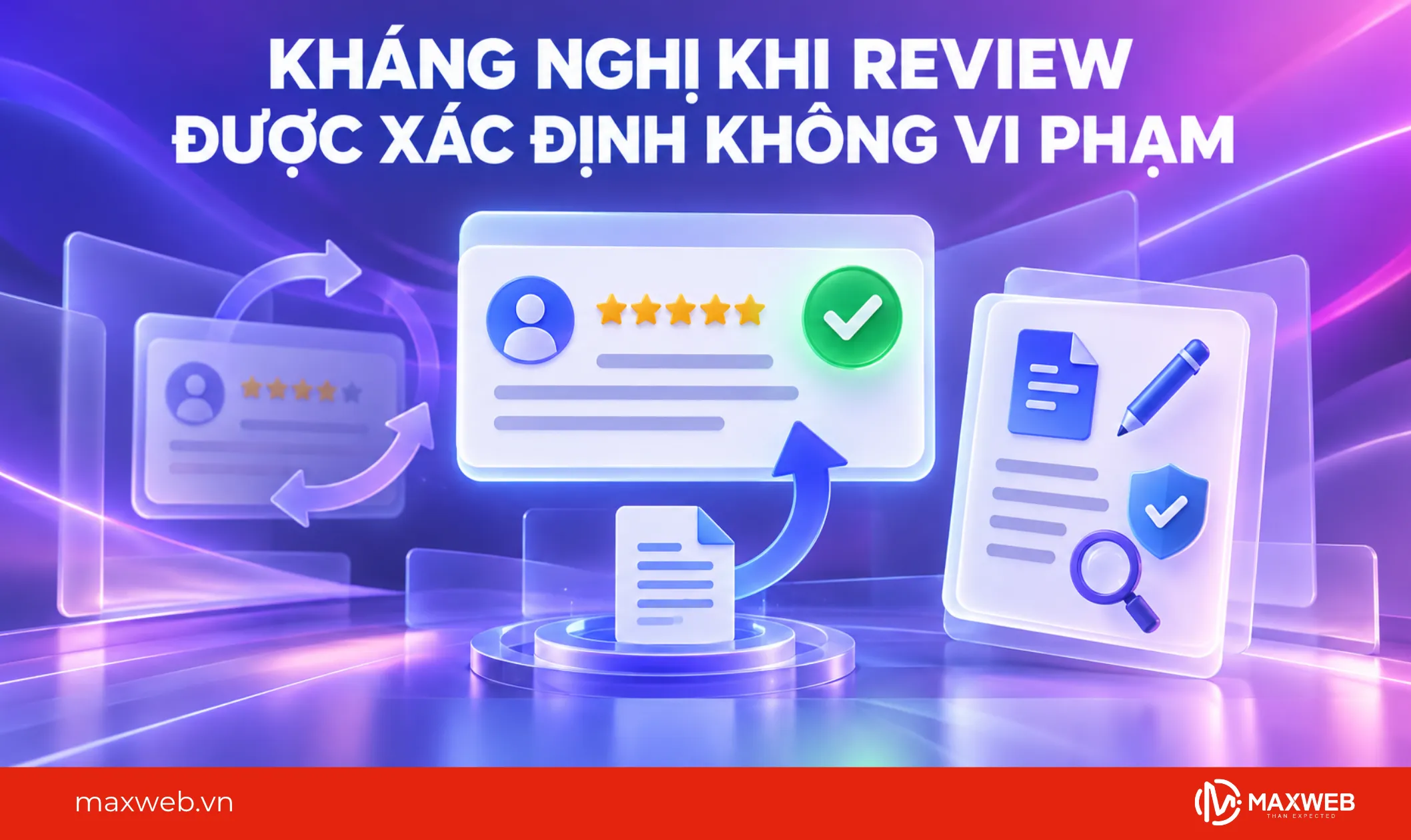 kháng nghị khi review được xác định không vi phạm