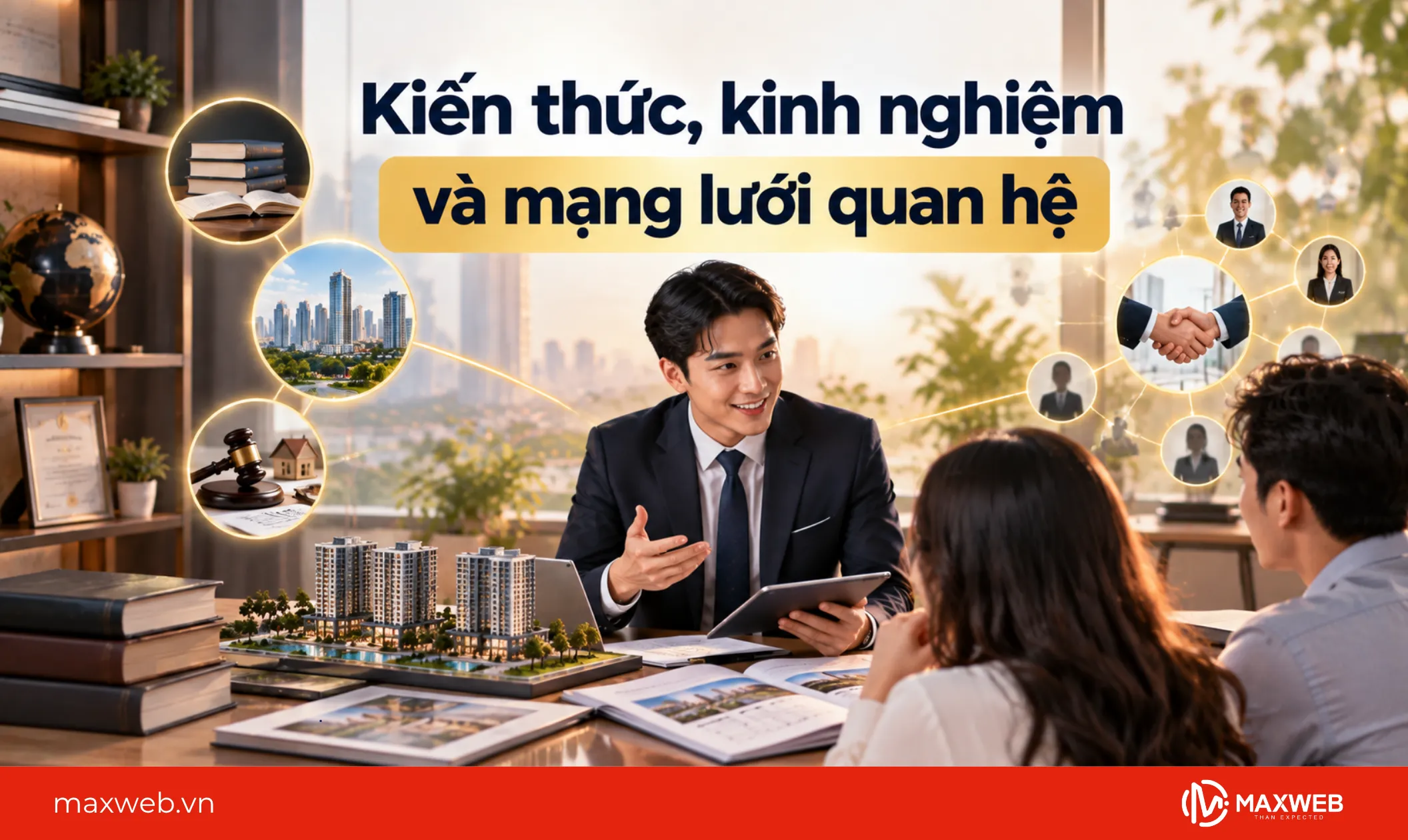 kiến thức kinh nghiệm và mạng lưới quan hệ giúp mở rộng cơ hội giao dịch