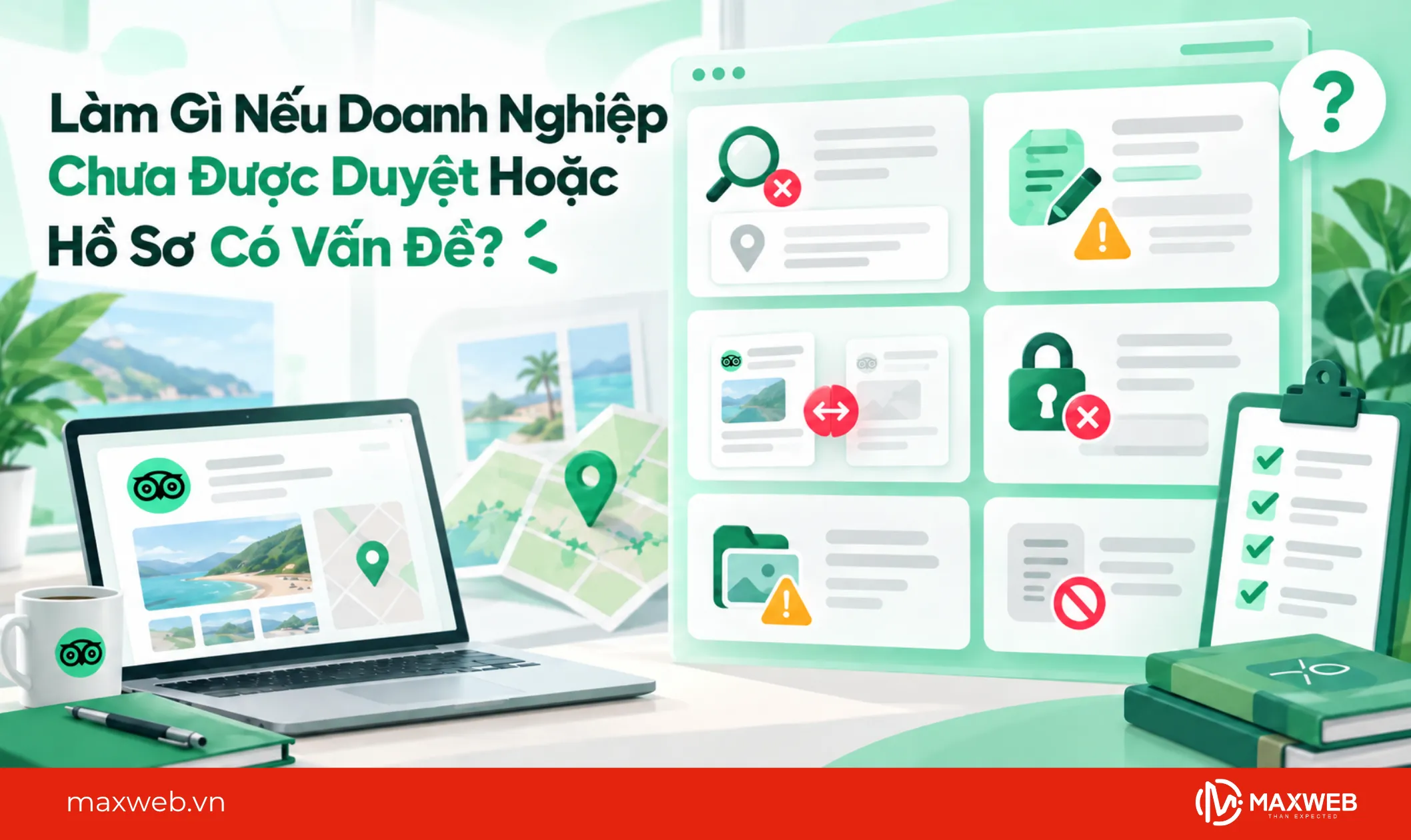làm gì nếu doanh nghiệp chưa được duyệt hoặc hồ sơ có vấn đề