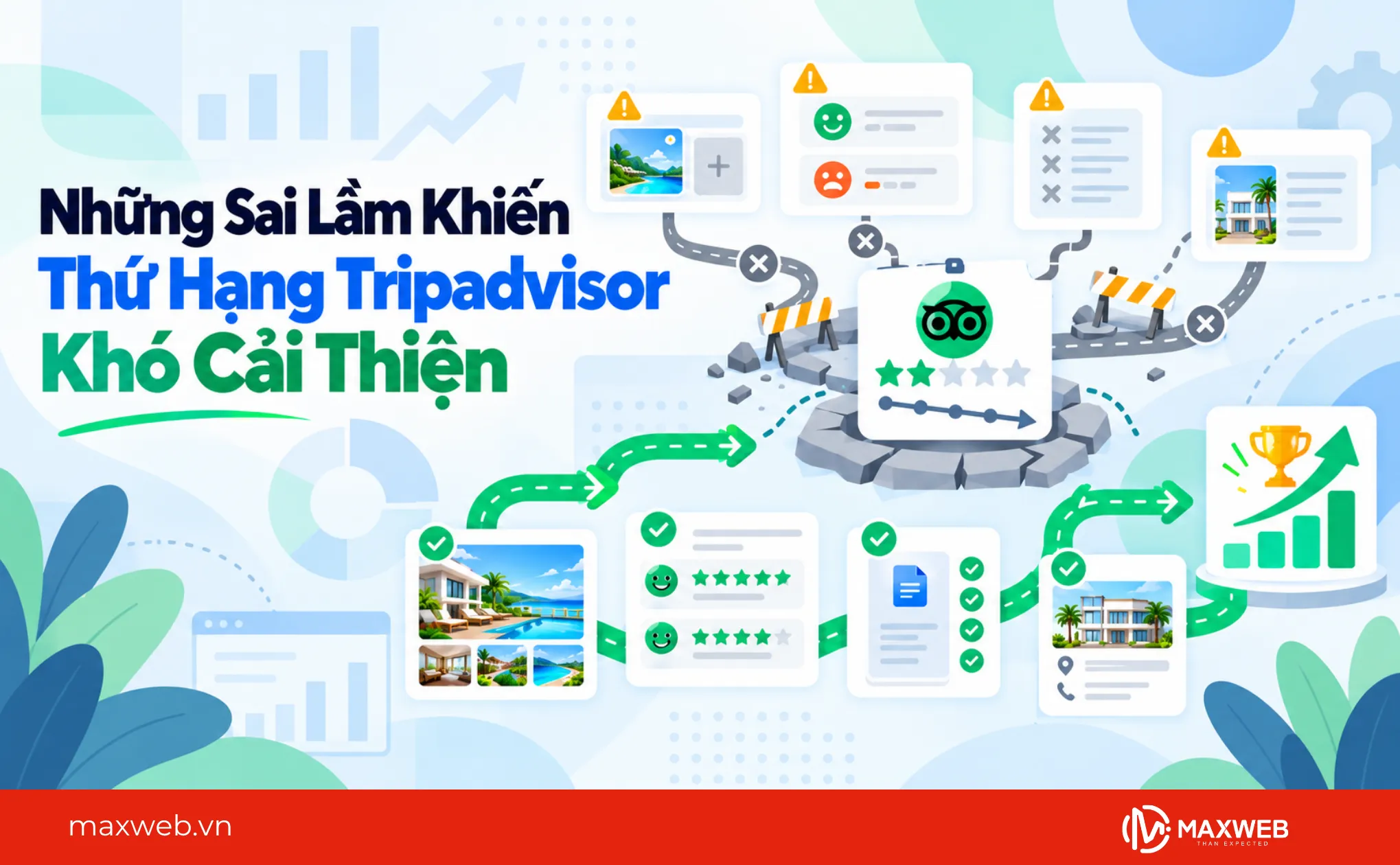 những sai lầm khiến thứ hạng tripadvisor khó cải thiện