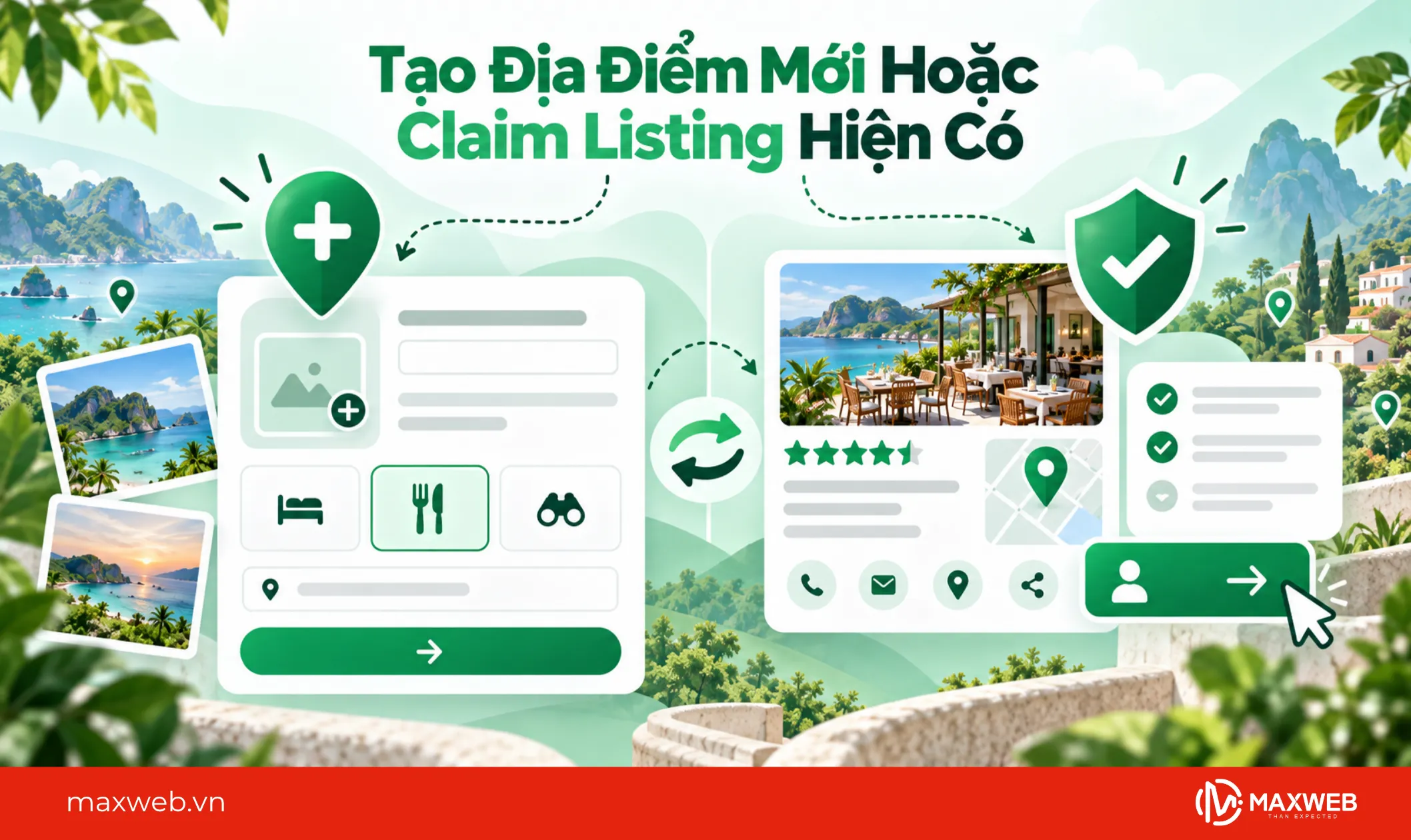 tạo địa điểm mới hoặc claim listing hiện có