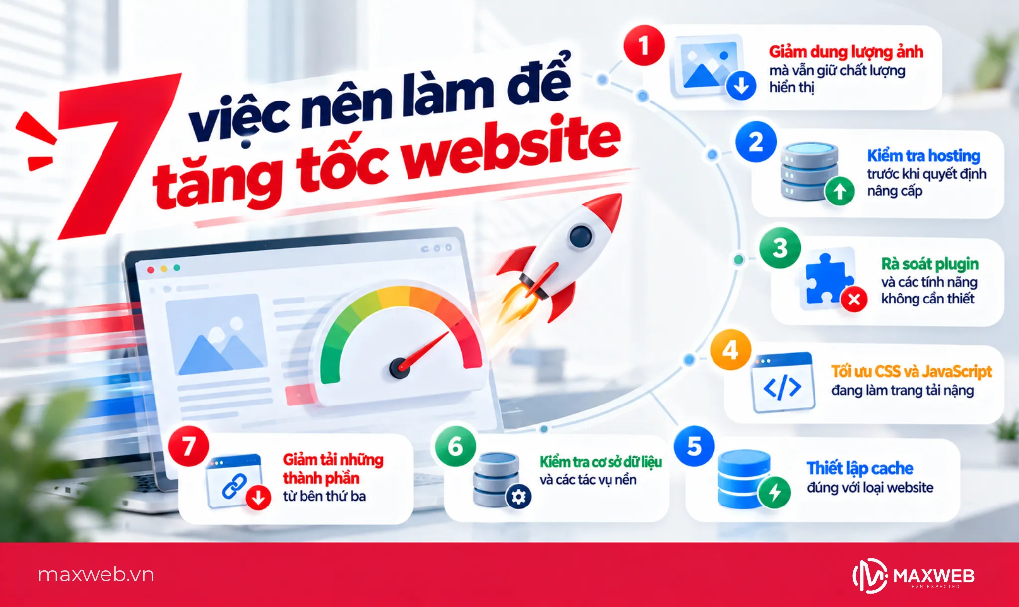 7 việc nên làm để tăng tốc website