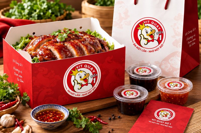 Bộ nhận diện thương hiệu Vịt Quay Số 1