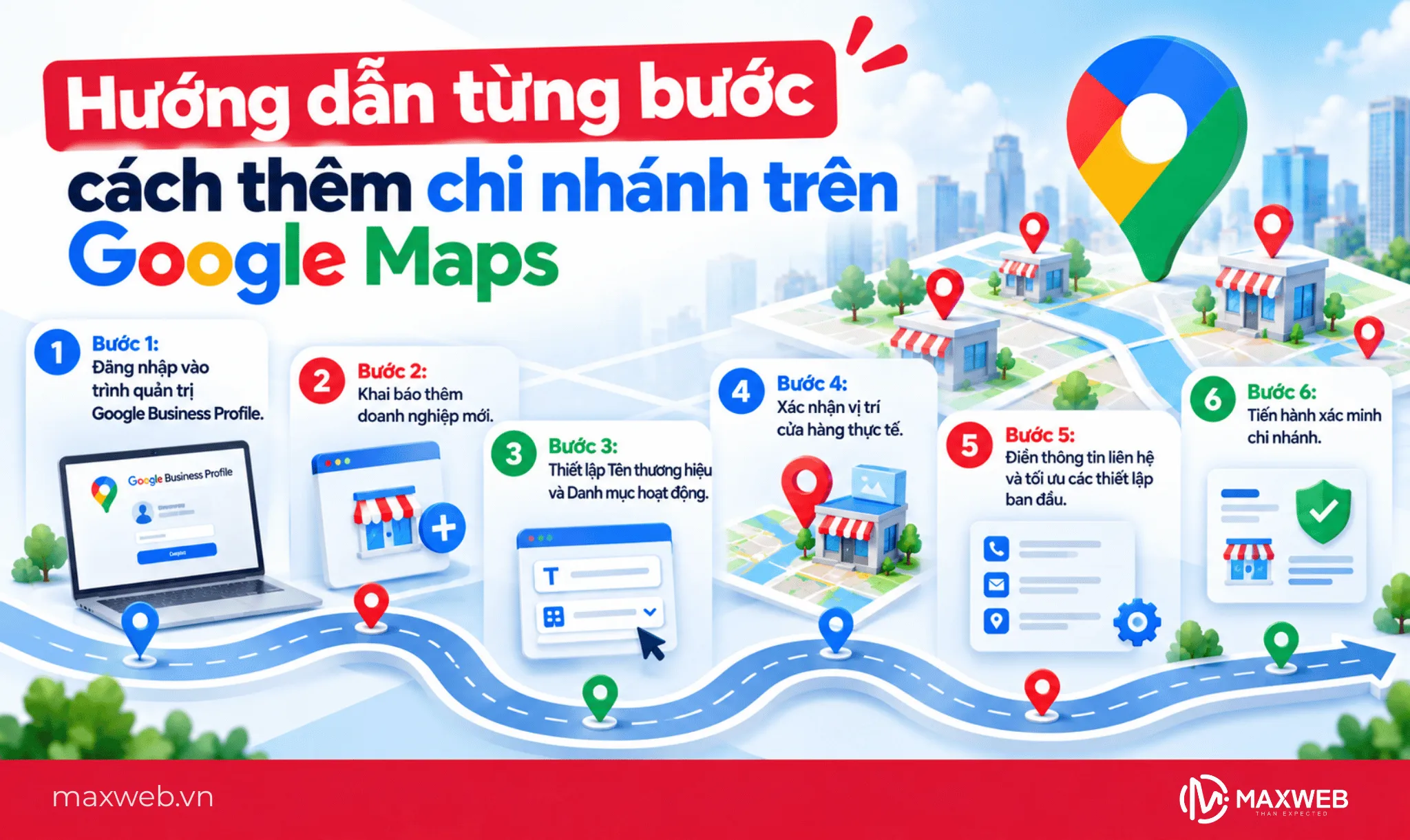 Hướng dẫn từng bước cách thêm chi nhánh trên Google Maps