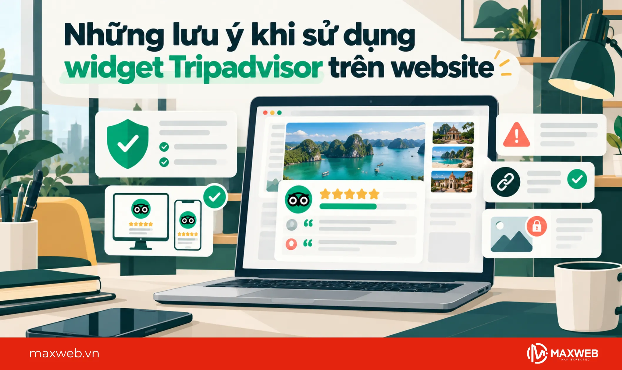 những lưu ý khi sử dụng widget tripadvisor trên website
