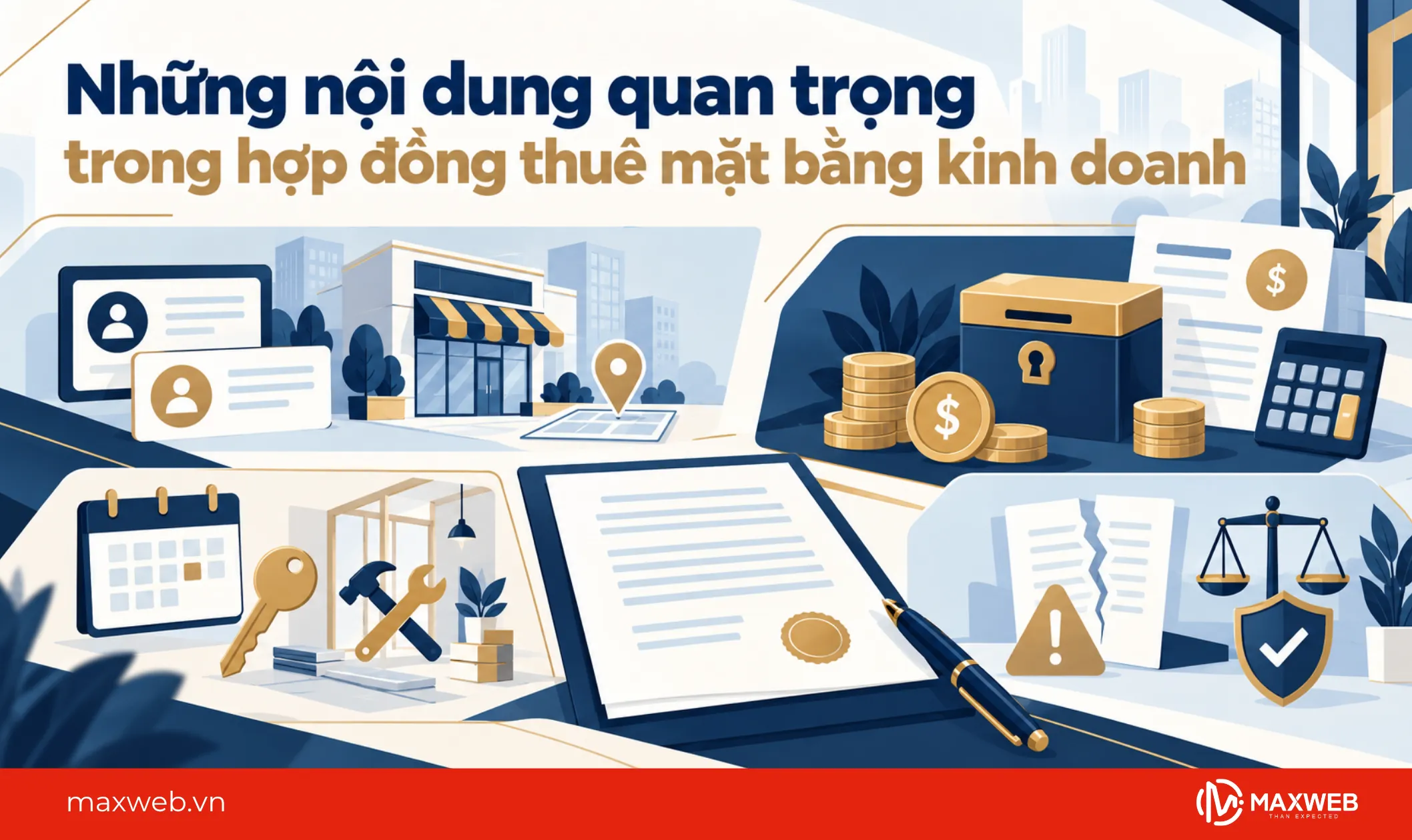 những nội dung quan trọng trong hợp đồng thuê mặt bằng kinh doanh