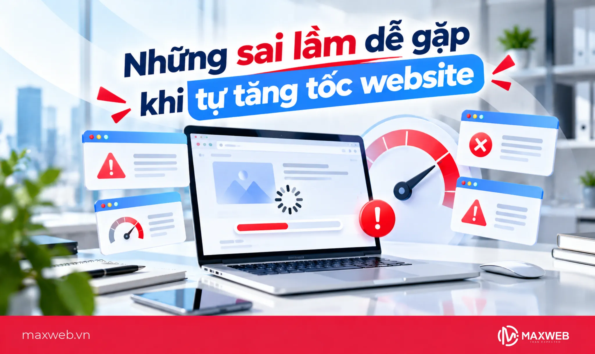 Những sai lầm dễ gặp khi tự tăng tốc website
